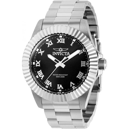 Invicta Men's Quartz Watch - Pro Diver Black Dial Stainless Steel Bracelet | 37404 ,