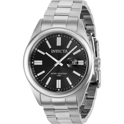Invicta Men's Quartz Watch - Pro Diver Black Dial Stainless Steel Bracelet | 38454 ,