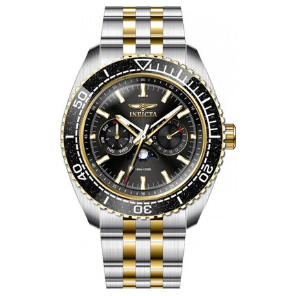 Invicta Men's Quartz Watch - Pro Diver Black Dial Two Tone Bracelet | 33567 ,