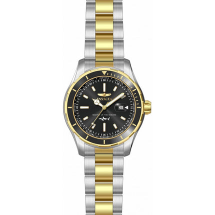 Invicta Men's Quartz Watch - Pro Diver Black Dial Two Tone Steel Bracelet | 35596 ,