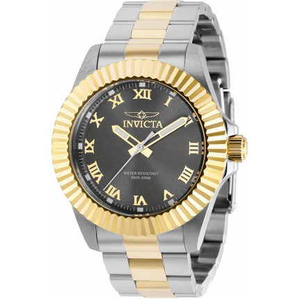 Invicta Men's Quartz Watch - Pro Diver Black Dial Two Tone Steel Bracelet | 37407 ,
