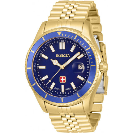 Invicta Men's Quartz Watch - Pro Diver Blue Dial SS Bracelet Rotating Bezel | 33432 ,