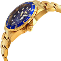 Invicta Men's Quartz Watch - Pro Diver Blue Dial Yellow Gold Steel Bracelet | 33270 ,