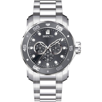 Invicta Men's Quartz Watch - Pro Diver Charcoal Dial Silver Tone Bracelet | 45723 ,