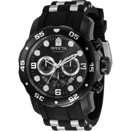 Invicta Men's Quartz Watch - Pro Diver Chronograph Black and Silver Dial | 34666 ,