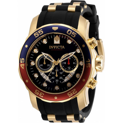 Invicta Men's Quartz Watch - Pro Diver Chronograph Black Dial Rubber Strap | 31293 ,
