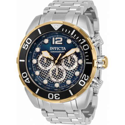 Invicta Men's Quartz Watch - Pro Diver Chronograph Blue and Silver Dial | 33829 ,
