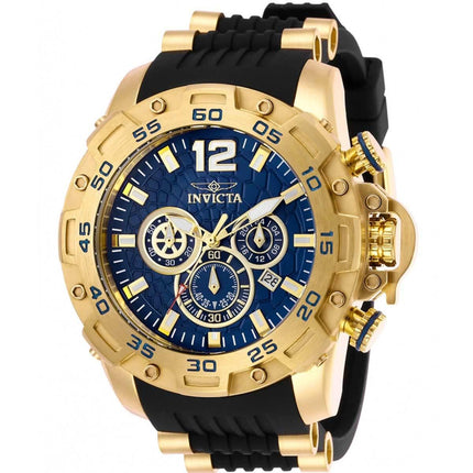 Invicta Men's Quartz Watch - Pro Diver Chronograph Blue Dial Black Strap | 26407 ,