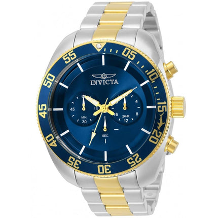 Invicta Men's Quartz Watch - Pro Diver Chronograph Blue Dial TT Bracelet | 30056 ,