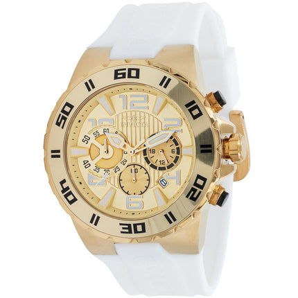 Invicta Men's Quartz Watch - Pro Diver Chronograph Date White Rubber Strap | 37755 ,