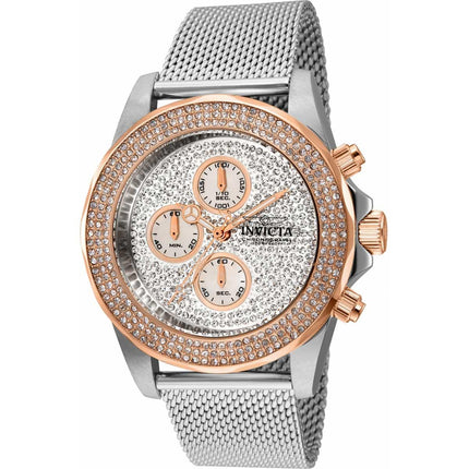 Invicta Men's Quartz Watch - Pro Diver Chronograph Silver Tone Mesh Bracelet | 31569 ,