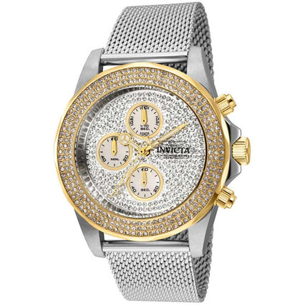 Invicta Men's Quartz Watch - Pro Diver Chronograph Two Tone Case Mesh Bracelet | 31568 ,