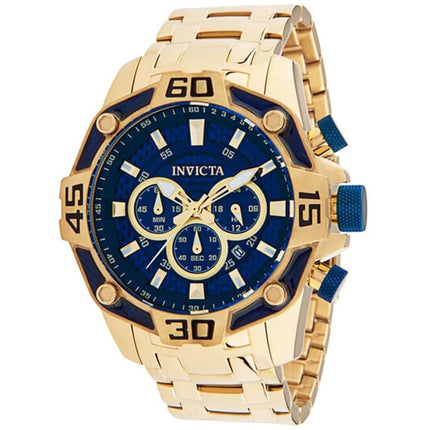 Invicta Men's Quartz Watch - Pro Diver Chronograph Yellow Gold Bracelet | 33846 ,