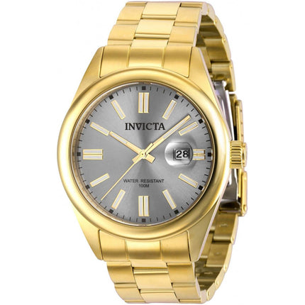 Invicta Men's Quartz Watch - Pro Diver Date Display Grey Dial Steel Bracelet | 38461 ,