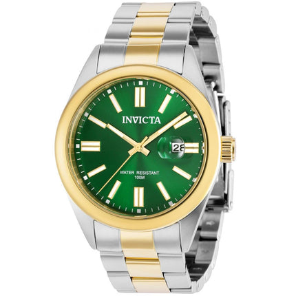 Invicta Men's Quartz Watch - Pro Diver Date Green Dial Two Tone Steel Bracelet | 38470 ,