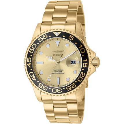 Invicta Men's Quartz Watch - Pro Diver Gold Dial Stainless Steel Bracelet | 36552 ,