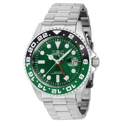 Invicta Men's Quartz Watch - Pro Diver Green and Black Bezel Silver Bracelet | 40949 ,