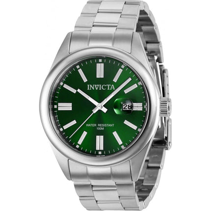 Invicta Men's Quartz Watch - Pro Diver Green Dial Stainless Steel Bracelet | 38459 ,
