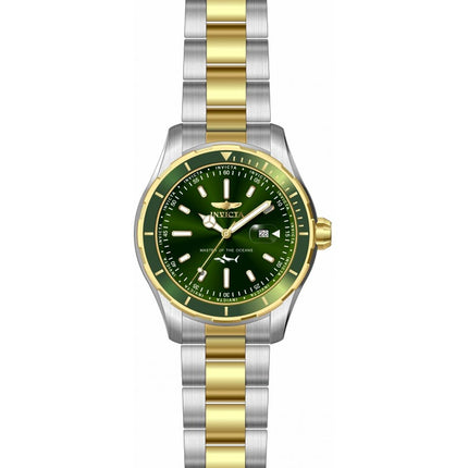 Invicta Men's Quartz Watch - Pro Diver Green Dial Two Tone Steel Bracelet | 35598 ,