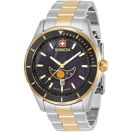 Invicta Men's Quartz Watch - Pro Diver Moon Phase Two Tone Bracelet | 33466 ,