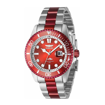 Invicta Men's Quartz Watch - Pro Diver Red Dial Two Tone Steel Bracelet | 40940 ,