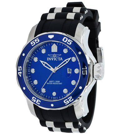 Invicta Men's Quartz Watch - Pro Diver Rotating Bezel Black and Silver Strap | 39096 ,