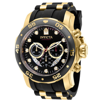 Invicta Men's Quartz Watch - Pro Diver Scuba Chronograph Black Dial Strap | 37228 ,
