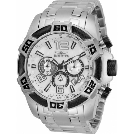 Invicta Men's Quartz Watch - Pro Diver Scuba Chronograph Silver Bracelet | 34747 ,