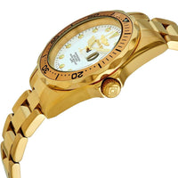 Invicta Men's Quartz Watch - Pro Diver White Dial Yellow Gold Bracelet | 17053 ,