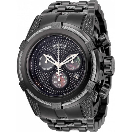 Invicta Men's Quartz Watch - Reserve Bolt Zeus Diamond Chrono Black Dial | 32784 ,