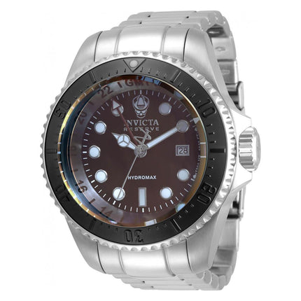 Invicta Men's Quartz Watch - Reserve Hydromax Brown Dial Steel Bracelet | 33497 ,