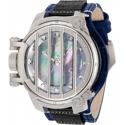 Invicta Men's Quartz Watch - Reserve MOP Dial Blue and Black Leather Strap | 31921 ,