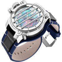 Invicta Men's Quartz Watch - Reserve MOP Dial Blue and Black Leather Strap | 31921 ,