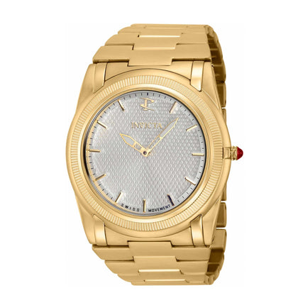 Invicta Men's Quartz Watch - Reserve Slim Silver Dial Yellow Gold Bracelet | 41040 ,
