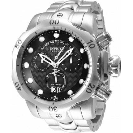 Invicta Men's Quartz Watch - Reserve Venom Chronograph Black Carbon Fiber Dial | 33712 ,