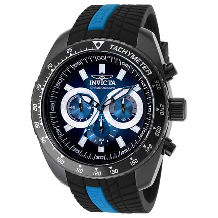 Invicta Men's Quartz Watch - S1 Rally Chronograph Black and Blue Dial Strap | 36305 ,