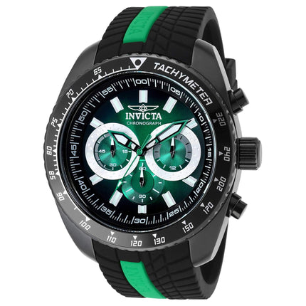 Invicta Men's Quartz Watch - S1 Rally Chronograph Green and Black Dial Strap | 36307 ,