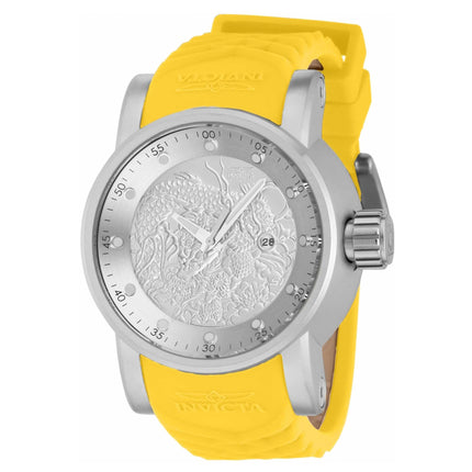 Invicta Men's Quartz Watch - S1 Rally Silver Dial Yellow and Beige Strap | 41141 ,