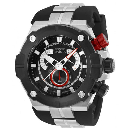 Invicta Men's Quartz Watch - Sea Hunter Black, Red and Silver Dial Strap | 29952 ,