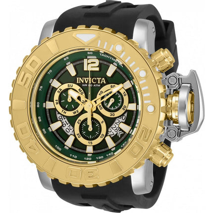 Invicta Men's Quartz Watch - Sea Hunter Chronograph Green and Gold Dial | 32619 ,