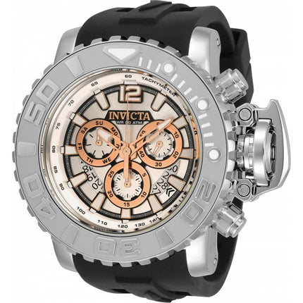 Invicta Men's Quartz Watch - Sea Hunter Chronograph Silver and RG Tone Dial | 32618 ,
