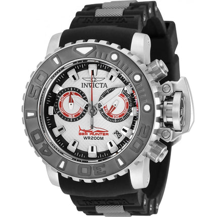 Invicta Men's Quartz Watch - Sea Hunter Chronograph White and Black Dial | 33238 ,