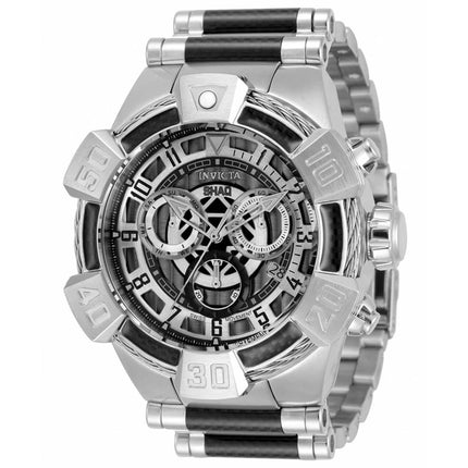 Invicta Men's Quartz Watch - Shaq Chronograph Silver Tone Steel Bracelet | 33676 ,