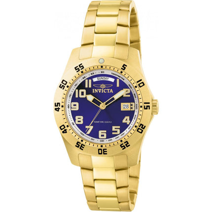 Invicta Men's Quartz Watch - Specialty Blue Dial Yellow Gold Steel Bracelet | 5762 ,