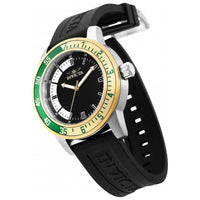 Invicta Men's Quartz Watch - Specialty Green and Gold Tone Bezel Black Strap | 35556 ,