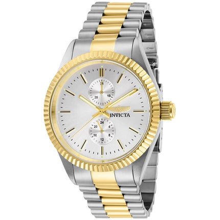 Invicta Men's Quartz Watch - Specialty Silver Dial Two Tone Bracelet | 29422 ,