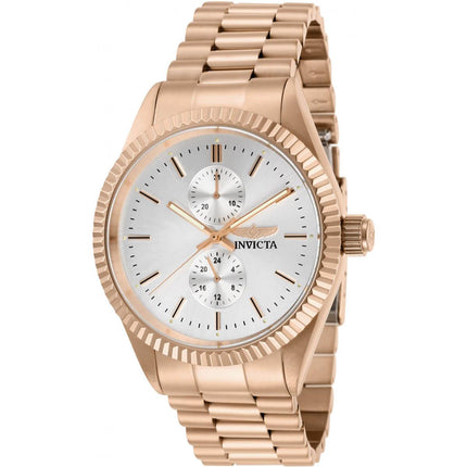 Invicta Men's Quartz Watch - Specialty Silver Tone Dial Rose Gold Bracelet | 29433 ,