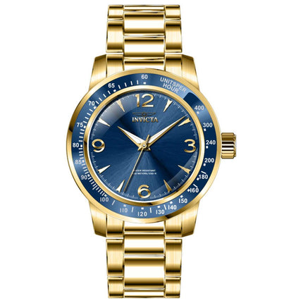Invicta Men's Quartz Watch - Specialty Yellow Gold Case Blue Dial Bracelet | 38529 ,