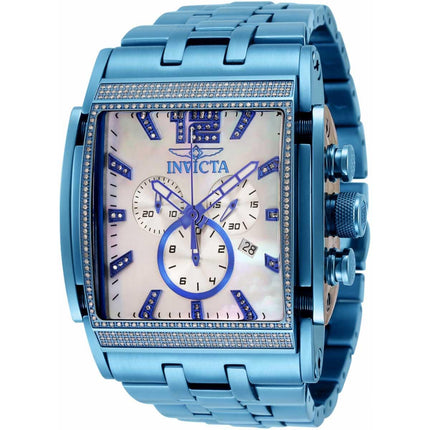 Invicta Men's Quartz Watch - Speedway MOP Dial Light Blue Bracelet Diamond | 34392 ,