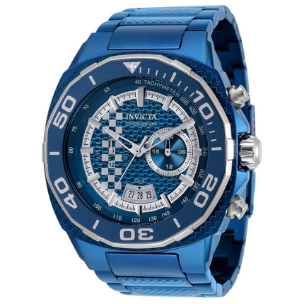 Invicta Men's Quartz Watch - Speedway Silver and Blue Dial Steel Bracelet | 33200 ,